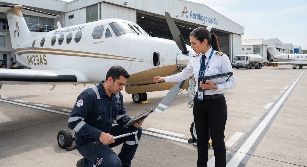 Certified aircraft maintenance and pilot pre-flight inspection